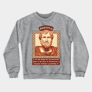 Aristotle Portrait and Quote Crewneck Sweatshirt